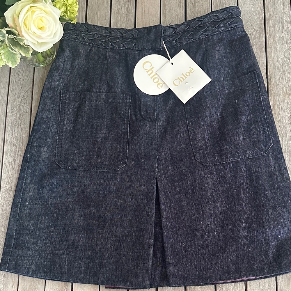 Chloe Indigo A-Line Denim Skirt